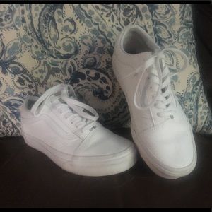 Vans White Leather Sneaker